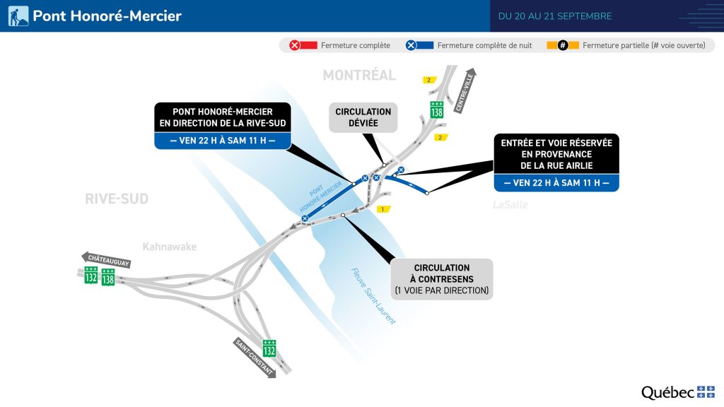 Map of road closure