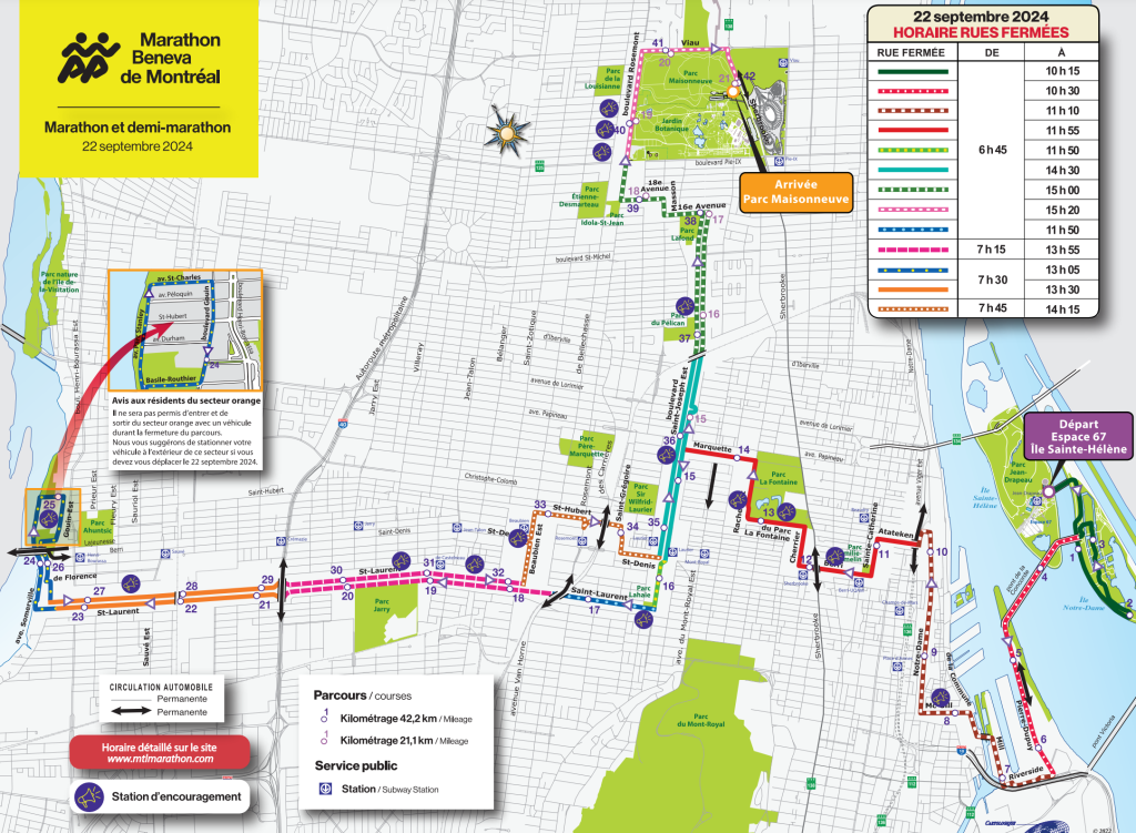 Marathon closures map