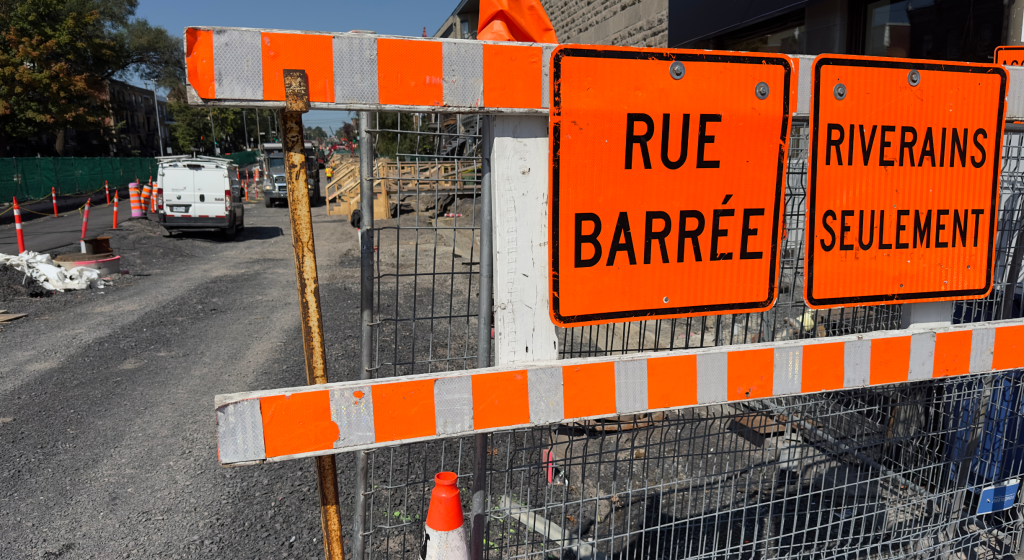 road closure sign