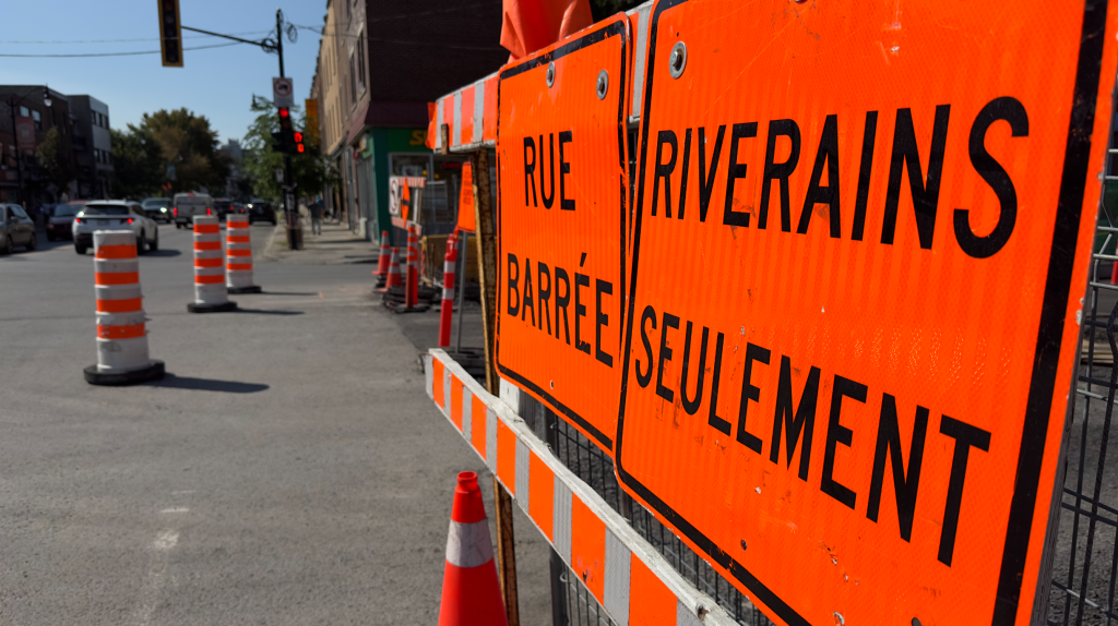 road closure sign