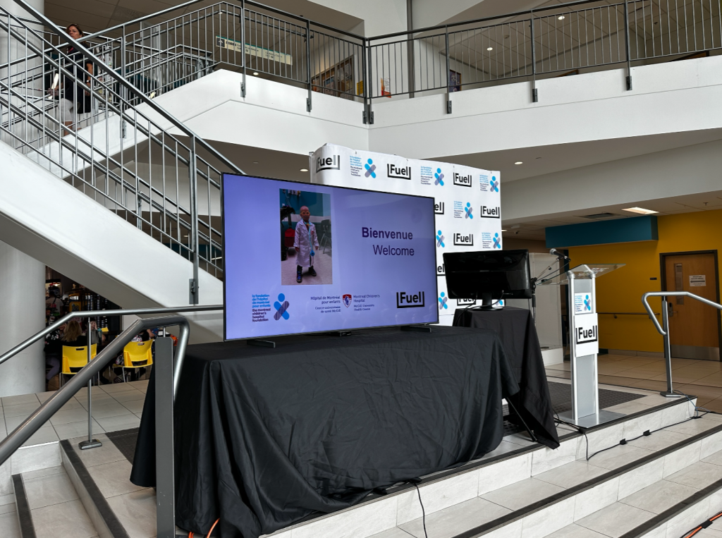 people are seated at the montreal childrens hospital