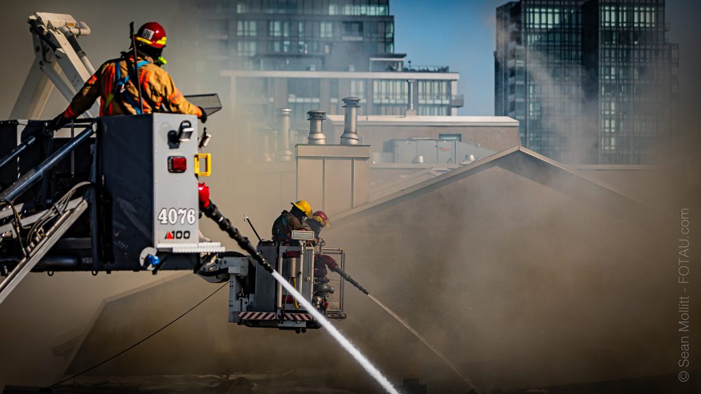 Old Montreal fire Oct. 4, 2024. (Courtesy: Sean Mollitt)