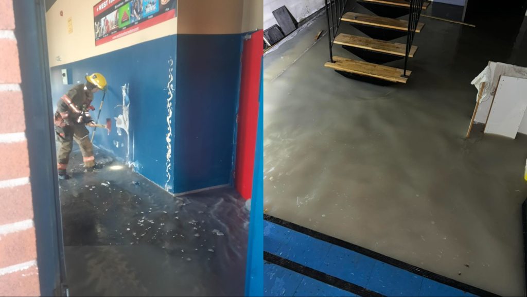 Water main burst floods West Island food bank, destroying food and Christmas gifts for kids