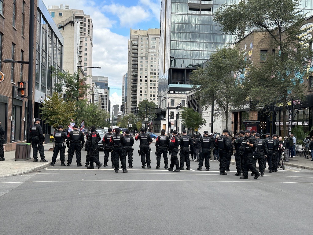 line of police officers