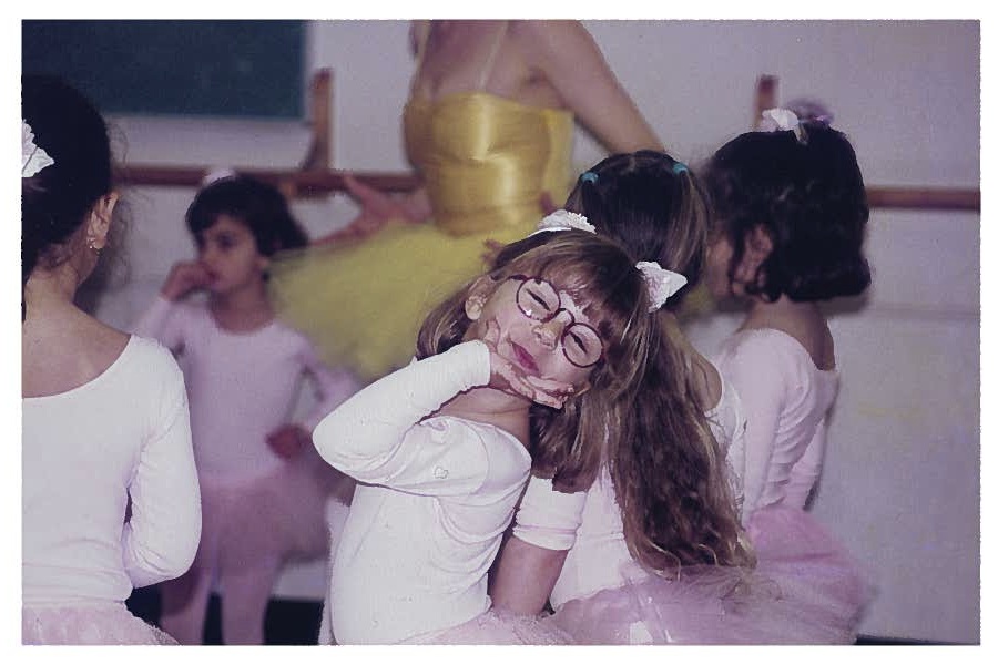 Sarah Cook as a child in ballet class