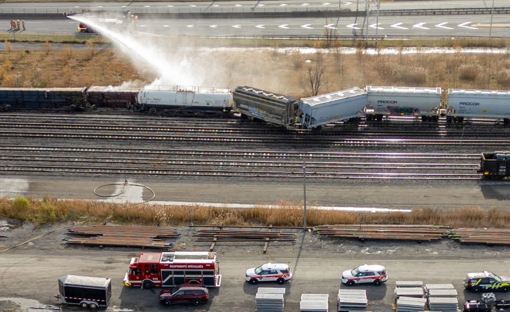 Police, firefighters respond to CN train derailment near Montreal; no injuries reported