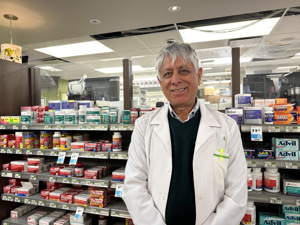 Virander Sumbly, pharmacist-owner of a Familiprix on Jean-Talon street, 2024