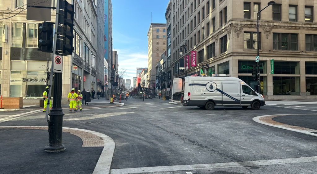 Sainte-Catherine Street West redevelopment: Stanley to Mansfield reopening