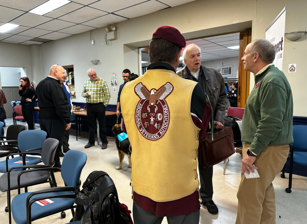 veteran is seen in his jacket