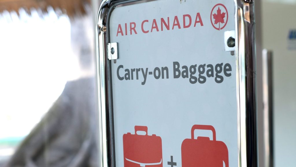 Baggage carry on air canada online