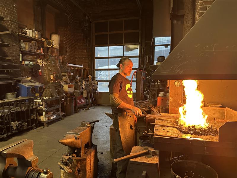 Montreal blacksmith forged axes for Notre-Dame Cathedral restauration