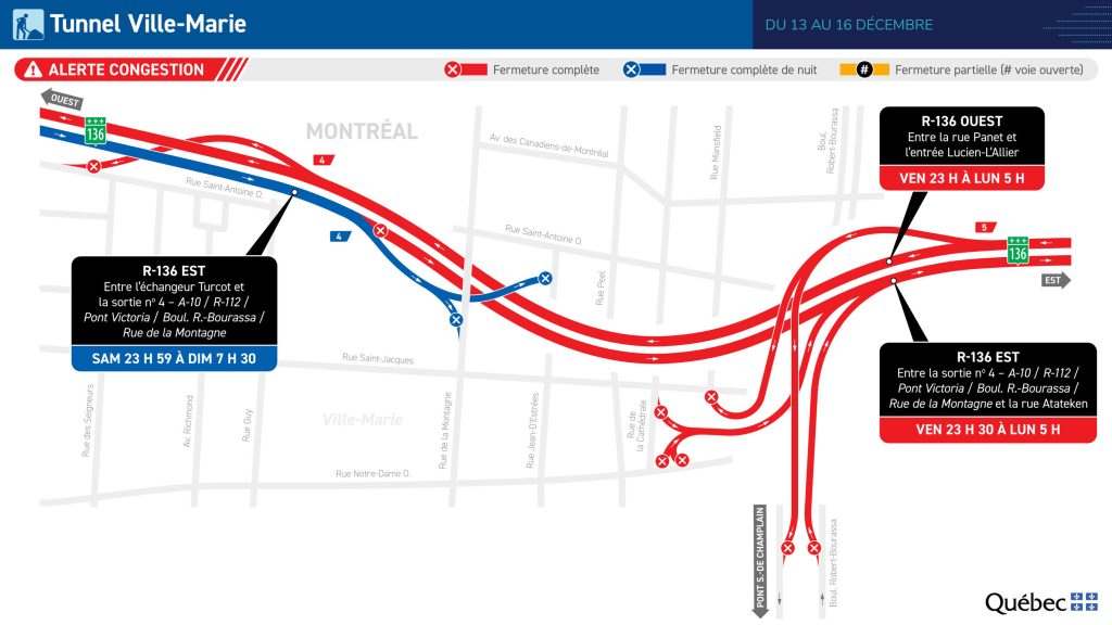 Map of road closure