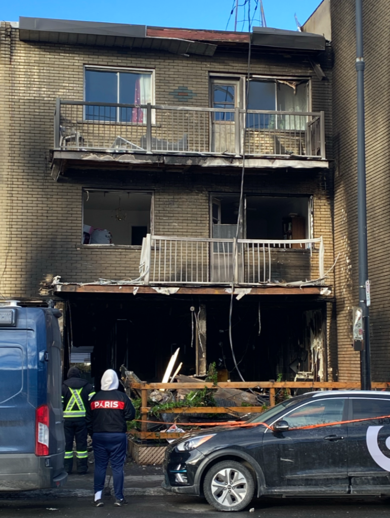 restaurant and apartment fire damage