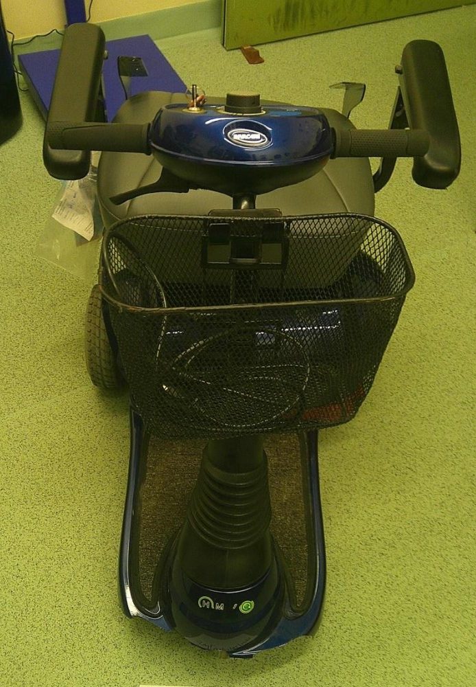 Photo of mobility scooter used by Ronald Lord, 71, who was jailed in the UK for attempting to smuggle over $1 million worth of cocaine.