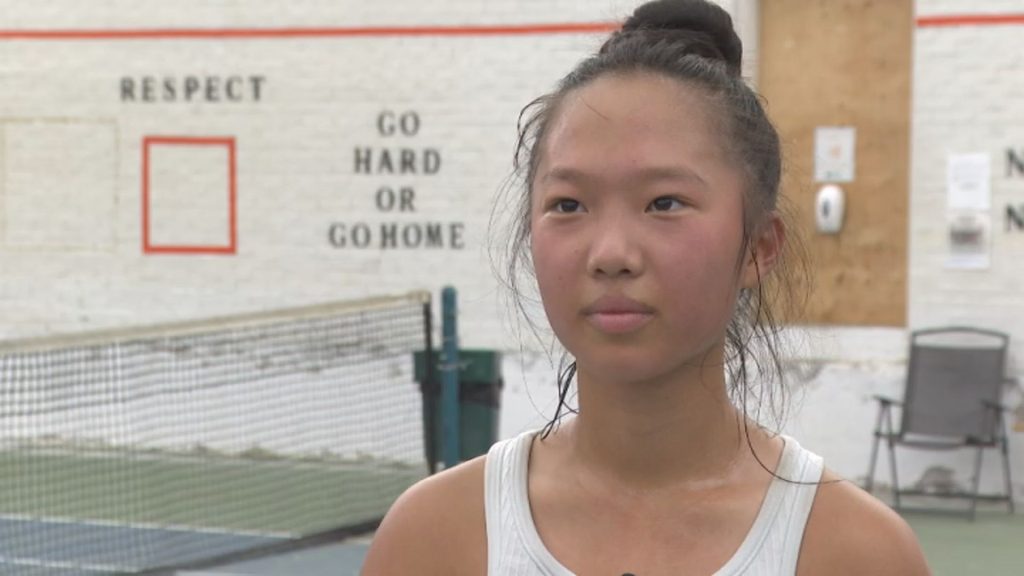 Tennis player Sophia Xie of Montreal