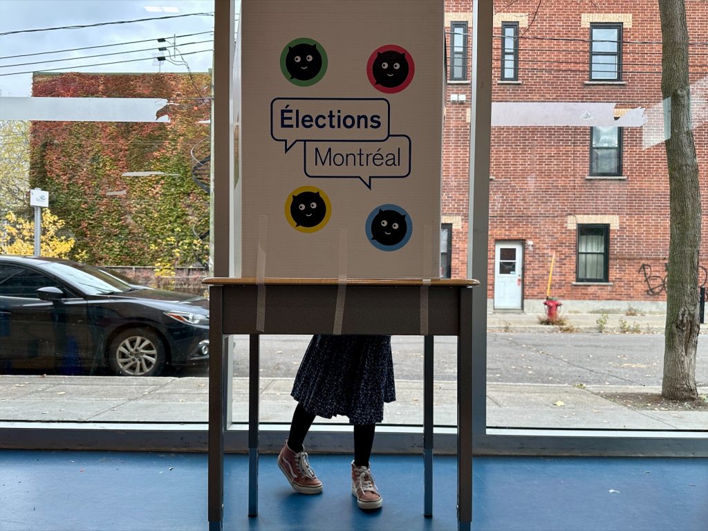 Foto de un joven votante emitiendo su voto.