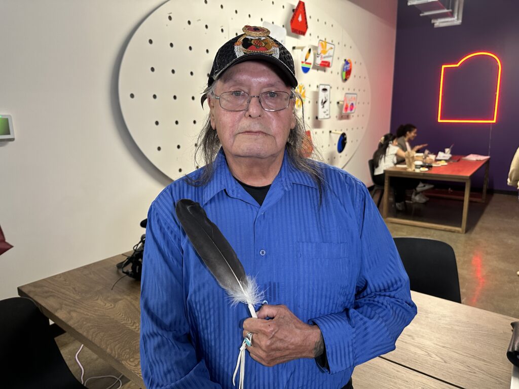 Leo Nicholas, a residential school survivor from the Munsee-Delaware Nation.